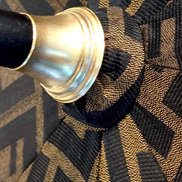 Rare FENDI Zucca Umbrella Special Edition W/Exclusive Roma 1925 Webbing Monogram - Picture 8 of 16